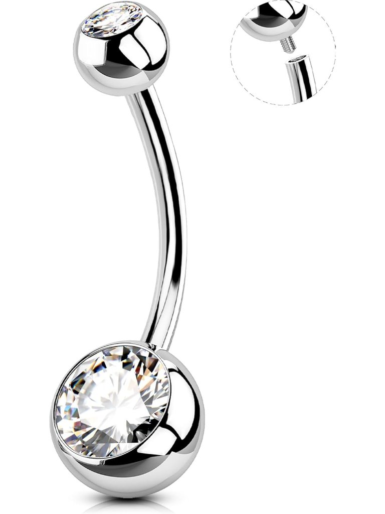Belly Button Rings Surgical Stee Internally Threaded Belly Rings 14g Belly Pie